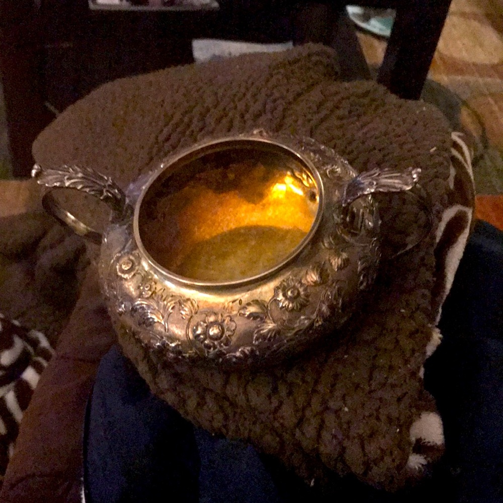 1852 Silver bowl given as a gift from Father to daughter.